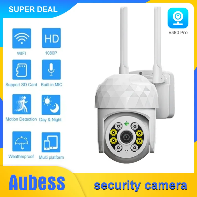 V380 Pro 2MP Surveillance Outdoor Wireless IP Camera Smart Home Two Ways AUDIO Waterproof WIFI Security CCTV Camera Support 128G
V380 Pro 2MP Surveillance Outdoor Wireless IP Camera Smart Home Two Ways AUDIO Waterproof WIFI Security CCTV Camera Support 128G
