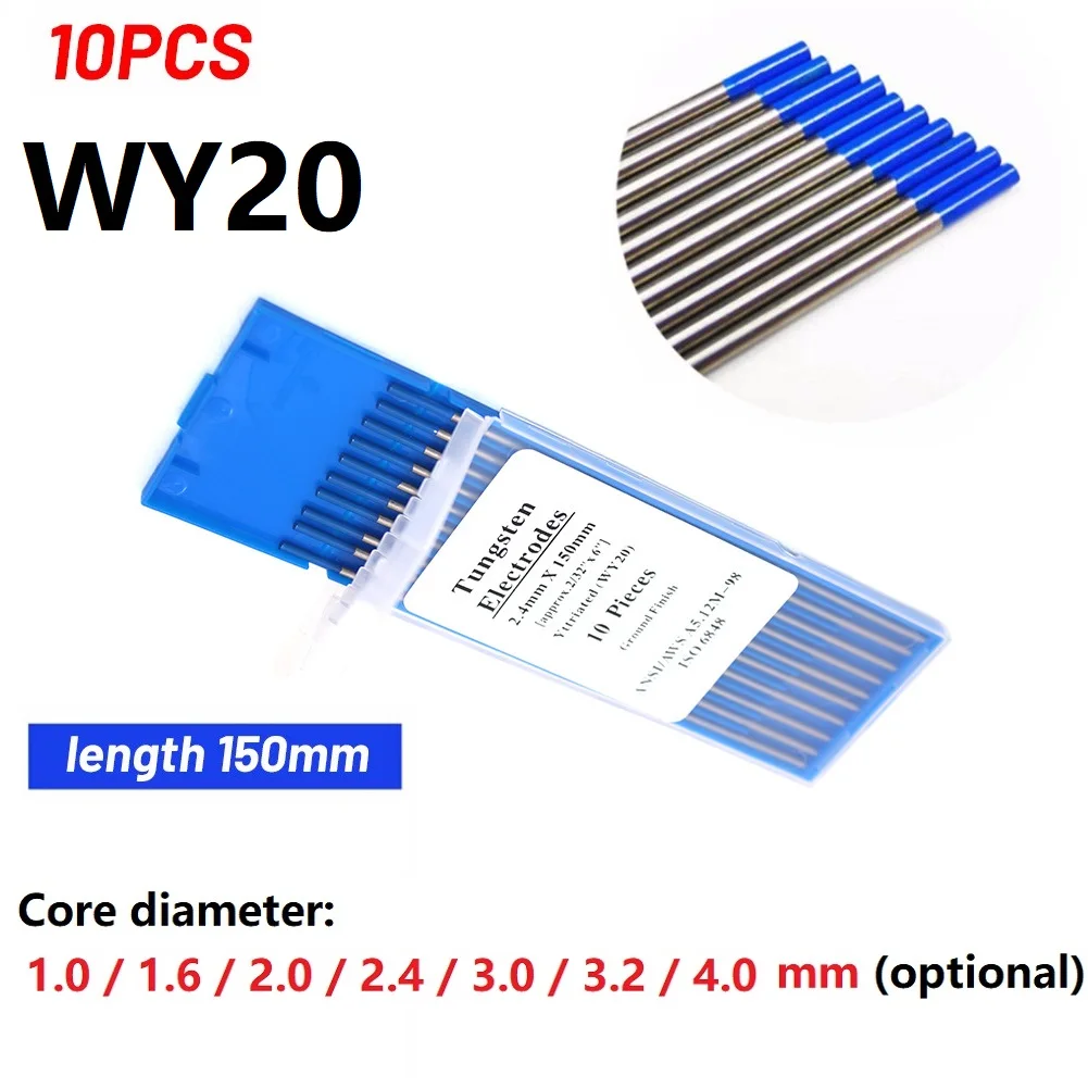 10pcs Tungsten Electrodes Professional TIG Welding Electrodes WY20 11/1.6/2.0/2.4/3.0/3.2/4mm 150mm Tig Rods Soldering Supplies
10pcs Tungsten Electrodes Professional TIG Welding Electrodes WY20 11/1.6/2.0/2.4/3.0/3.2/4mm 150mm Tig Rods Soldering Supplies