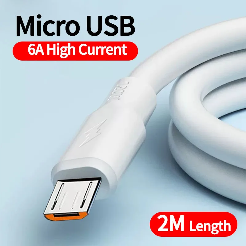 2M Extra Thick Data Cord Micro USB Cable Fast Charging Wire for Samsung Xiaomi Redmi Android Mobile Phone Charger Line
2M Extra Thick Data Cord Micro USB Cable Fast Charging Wire for Samsung Xiaomi Redmi Android Mobile Phone Charger Line