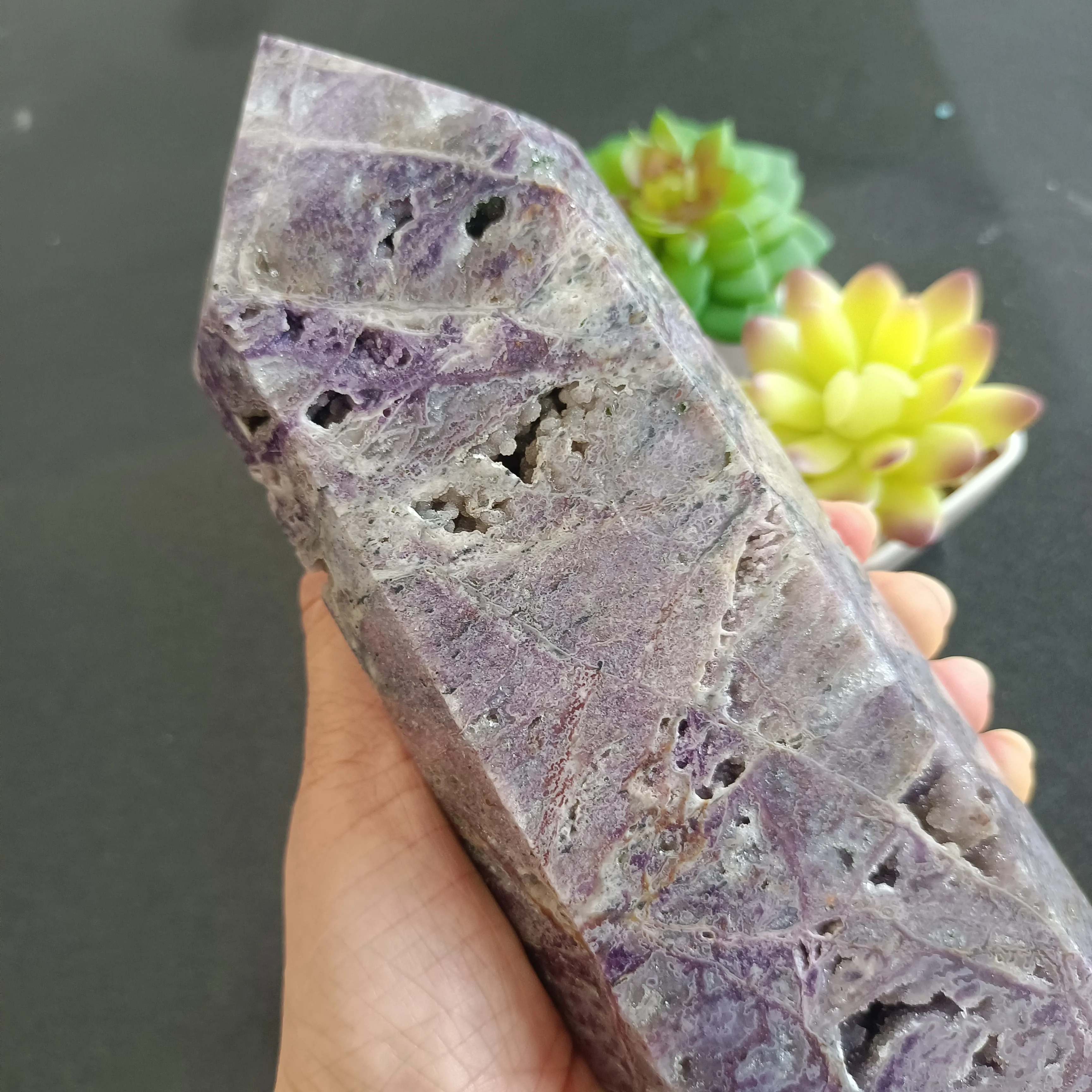 NATURAL PURPLE SPHALERITE STONE COLUMN CRYSTAL ENERGY HEALING DECORATION
NATURAL PURPLE SPHALERITE STONE COLUMN CRYSTAL ENERGY HEALING DECORATION