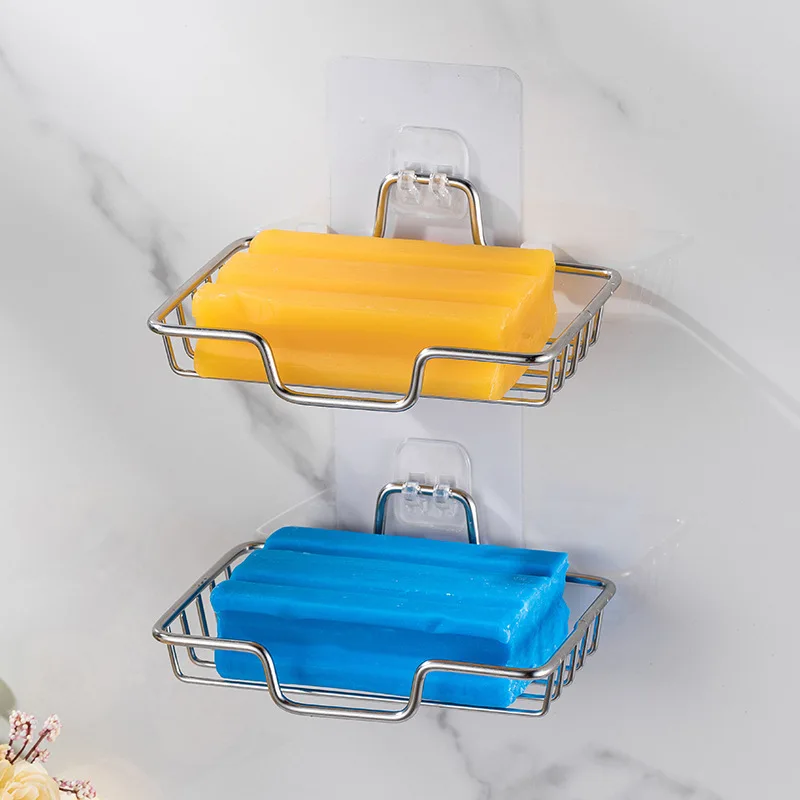 High Quality Soap Rack Wall Mounted Soap Holder Stainless Steel Soap Sponge Dish Bathroom Accessories Soap Dishes Self Adhesive
High Quality Soap Rack Wall Mounted Soap Holder Stainless Steel Soap Sponge Dish Bathroom Accessories Soap Dishes Self Adhesive