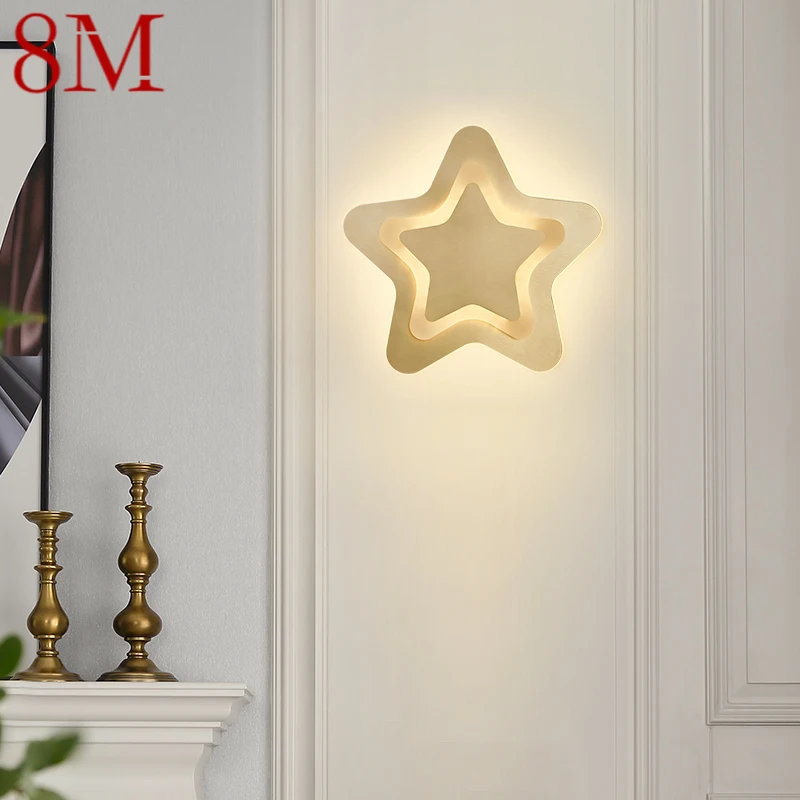 8M Indoor Brass Star Shapes of Wall Lamp LED 3 Colors Simple Creative Sconce Light for Home Living Room Decor
8M Indoor Brass Star Shapes of Wall Lamp LED 3 Colors Simple Creative Sconce Light for Home Living Room Decor