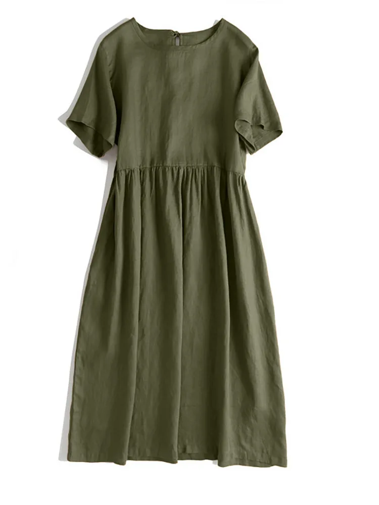 Женское платье с коротким рукавом ZANZEA, однотонное хлопковое платье средней длины, праздничные вечерние платья большого размера, модный Сар...
Женское платье с коротким рукавом ZANZEA, однотонное хлопковое платье средней длины, праздничные вечерние платья большого размера, модный Сар...