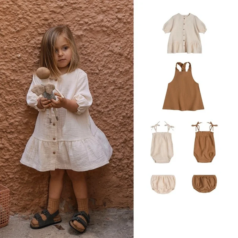 Children's Dress 2022OZ Summer New Style Suspender Dress Five-point Sleeve Dress
Children's Dress 2022OZ Summer New Style Suspender Dress Five-point Sleeve Dress