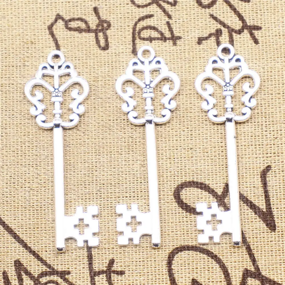 Key Charms For Bracelets Vintage Pendant Make Accessories 18X57mm Antique Silver Color 5 Pieces
Key Charms For Bracelets Vintage Pendant Make Accessories 18X57mm Antique Silver Color 5 Pieces