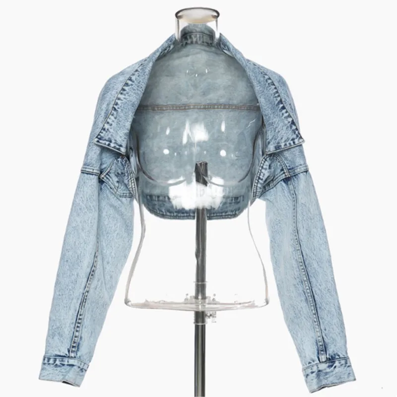 Denim Jacket Women's 2023 New Blue Lapel Personality Tailored Casual Short Version Denim Shawl Style Short Coat Free Shipping
Denim Jacket Women's 2023 New Blue Lapel Personality Tailored Casual Short Version Denim Shawl Style Short Coat Free Shipping