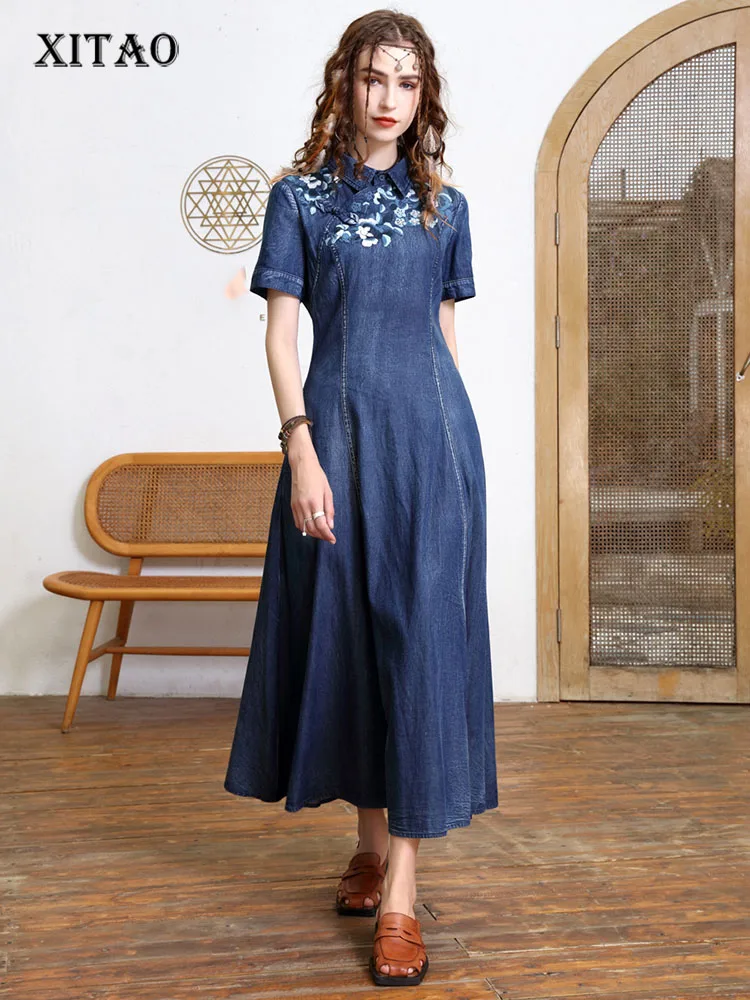 XITAO Floral Dress Embroidery Pleated Hem Goddess Fan Casual Style 2022 Summer Minority Loose Elegant Solid Color Dress WMD6479
XITAO Floral Dress Embroidery Pleated Hem Goddess Fan Casual Style 2022 Summer Minority Loose Elegant Solid Color Dress WMD6479