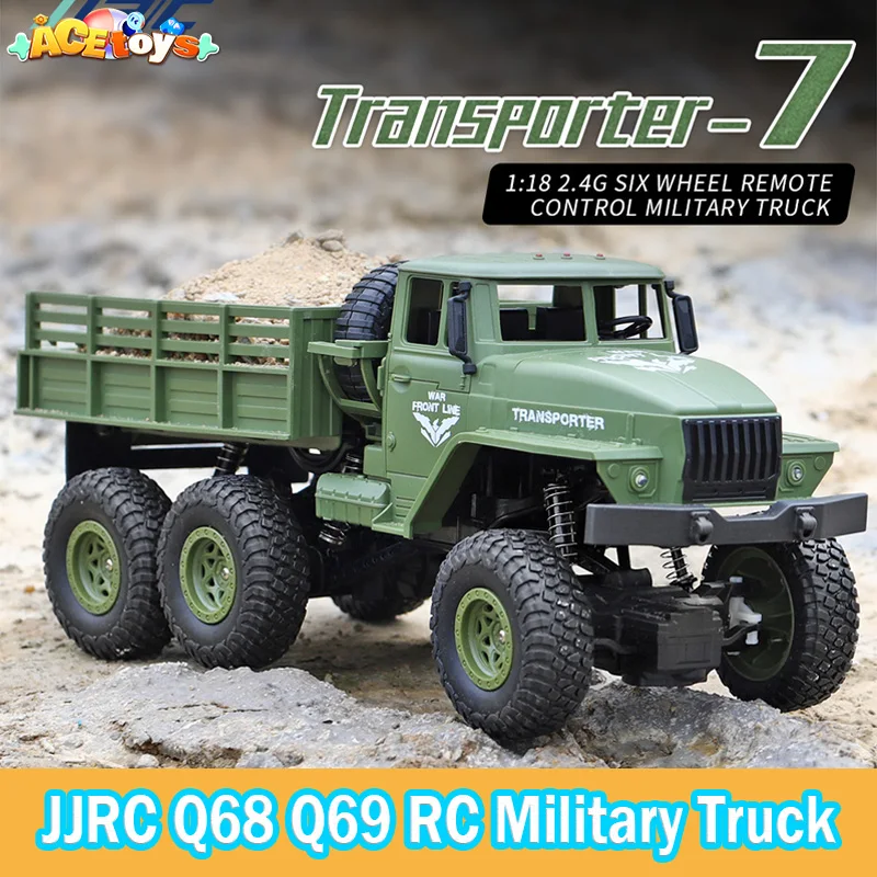 JJRC Q68 Q69 RC Military Truck Transporter Toy 1:18 2.4G Six-wheel Remote Control Truck Car With LED Light Vacuum Toys for Boys
JJRC Q68 Q69 RC Military Truck Transporter Toy 1:18 2.4G Six-wheel Remote Control Truck Car With LED Light Vacuum Toys for Boys