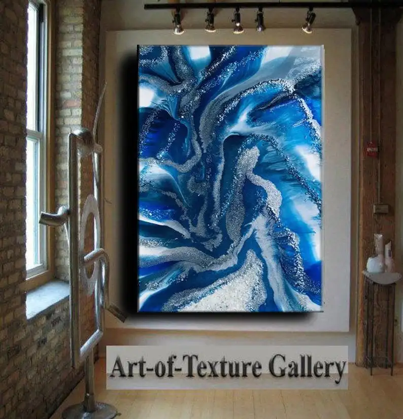 HUGE Glass Crystal Resin Agate Painting Custom Geode Original Abstract Modern Blue Navy Silver Leaf Glitz Crystal Sold Painting
HUGE Glass Crystal Resin Agate Painting Custom Geode Original Abstract Modern Blue Navy Silver Leaf Glitz Crystal Sold Painting