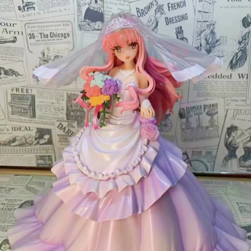 

Anime Figure Zero Nomad Louise Francoise Le Blanc De La Valliere 22CM PVC Wedding Dress Hand Tied Bouquet Doll Model Kids Gift