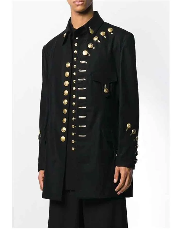 2022 S-4XL New Men clothing fashion GD Many buttons military uniforms suit jacket hairstylist plus size stage costumes
2022 S-4XL New Men clothing fashion GD Many buttons military uniforms suit jacket hairstylist plus size stage costumes
