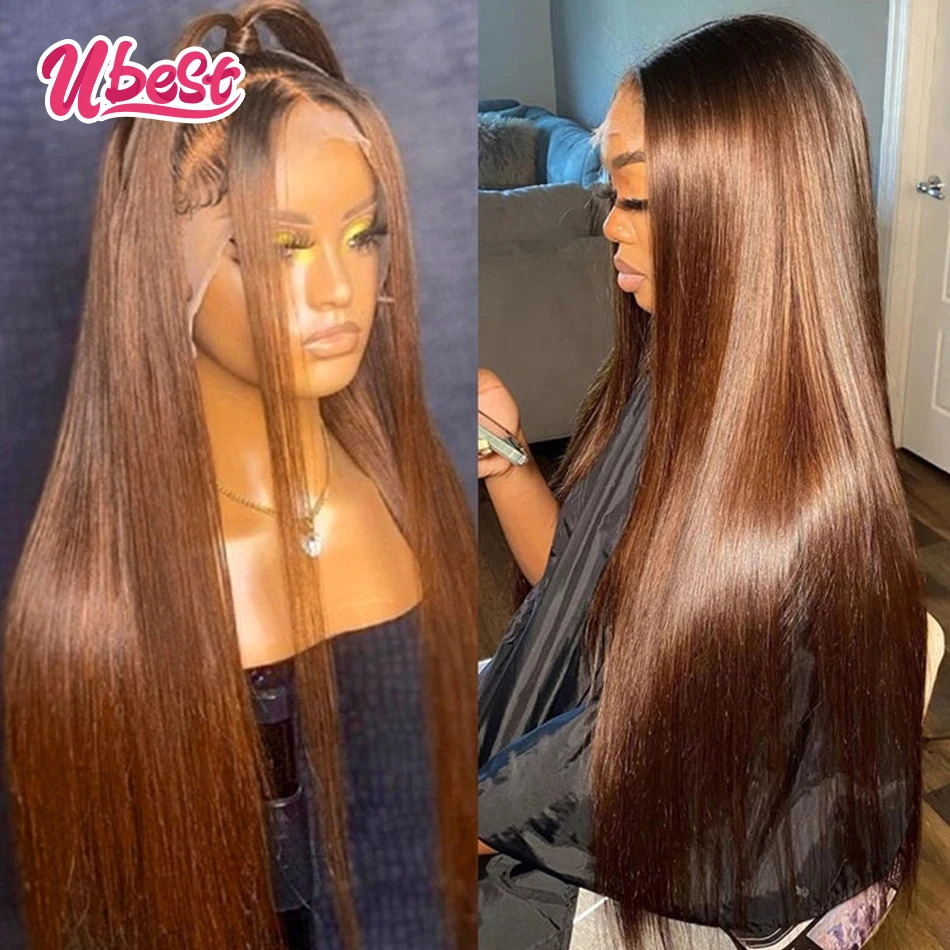 Ubest Chocolate Brown 13X6 Straight Lace Front Wig 30Inch Brazlian Human Hair Wigs Ombre Brown HD Transparent Lace Frontal Wig
Ubest Chocolate Brown 13X6 Straight Lace Front Wig 30Inch Brazlian Human Hair Wigs Ombre Brown HD Transparent Lace Frontal Wig