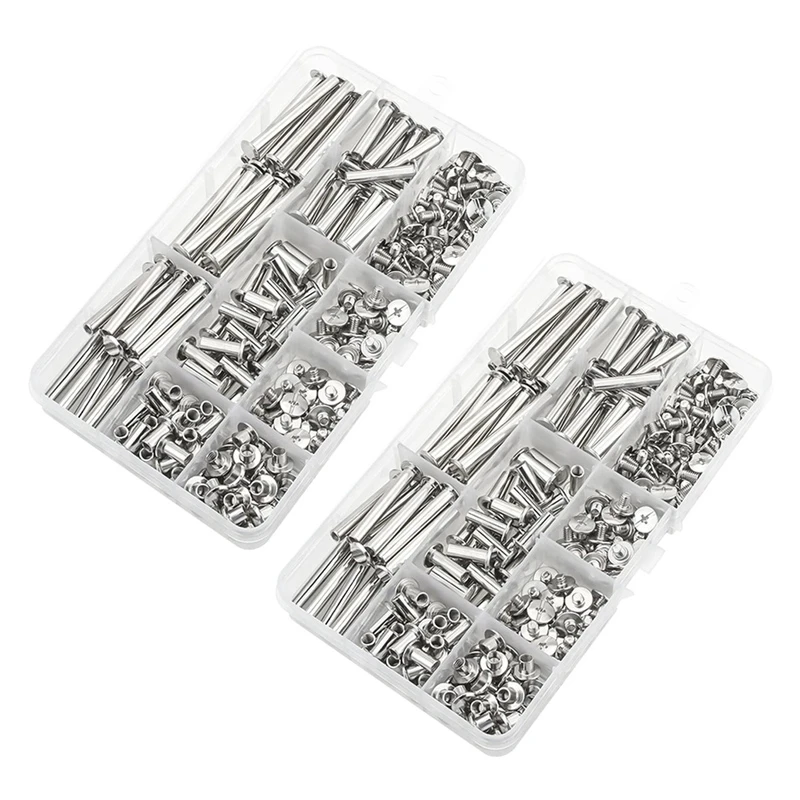 Chicago Screw Binding Screws Posts Assortment Kit For DIY Leather Bookbinding Crafts(240Pcs,M5)
Chicago Screw Binding Screws Posts Assortment Kit For DIY Leather Bookbinding Crafts(240Pcs,M5)