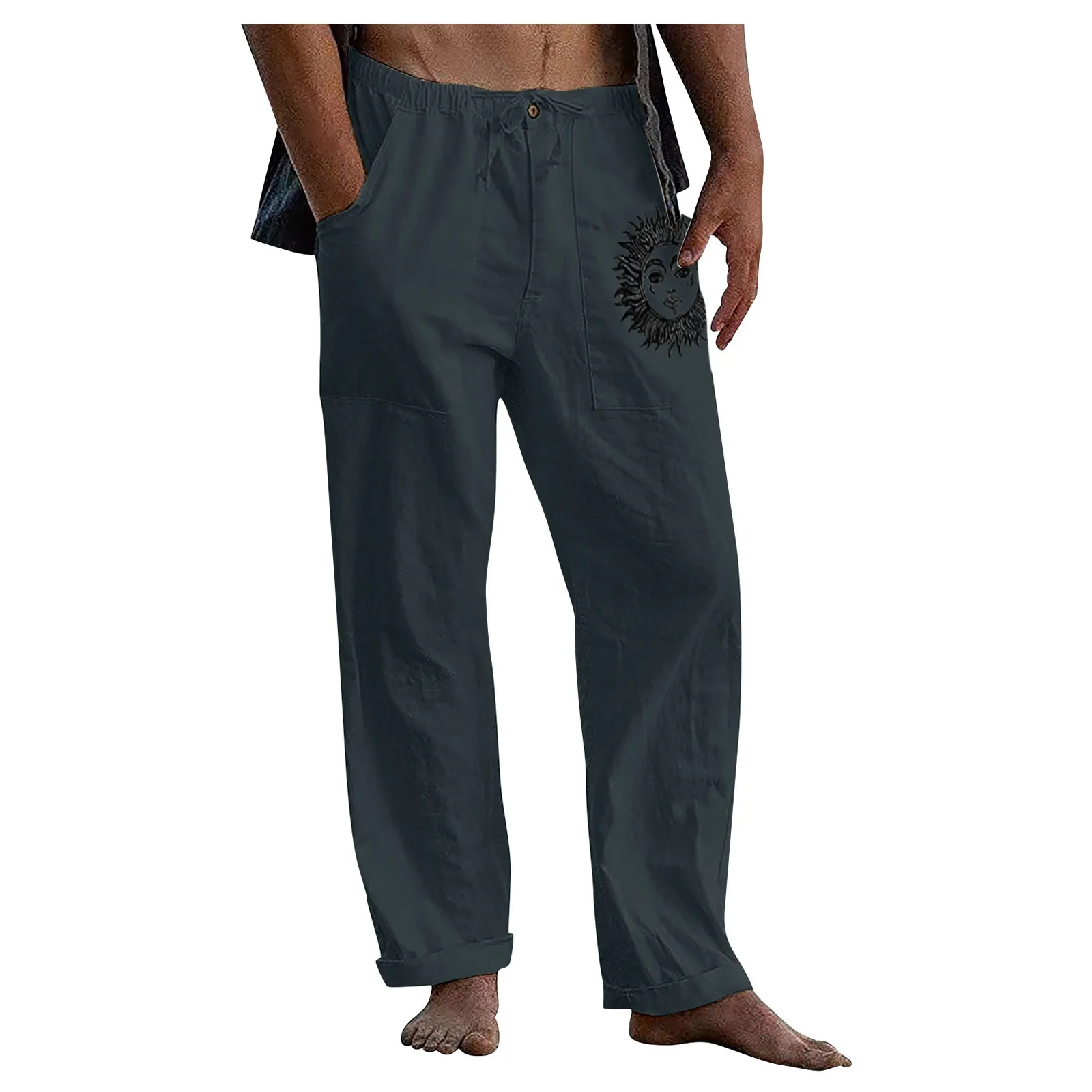 Men's Casual Loose Cargo Pants Comfortable Cotton Linen Pants Solid Color Drawstring Trousers Oversize Pants Calca Masculina
Men's Casual Loose Cargo Pants Comfortable Cotton Linen Pants Solid Color Drawstring Trousers Oversize Pants Calca Masculina
