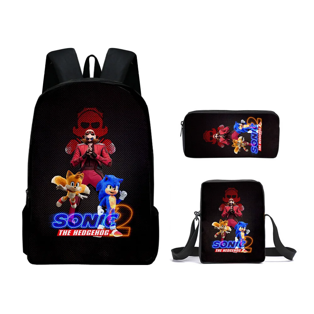 Three-piece School Bag Set 3D Sonic The Hedgehog 2 Movie Backpack Shoulder Bag Pencil Case Zipper Backpack Outdoor Sports Bag
Three-piece School Bag Set 3D Sonic The Hedgehog 2 Movie Backpack Shoulder Bag Pencil Case Zipper Backpack Outdoor Sports Bag