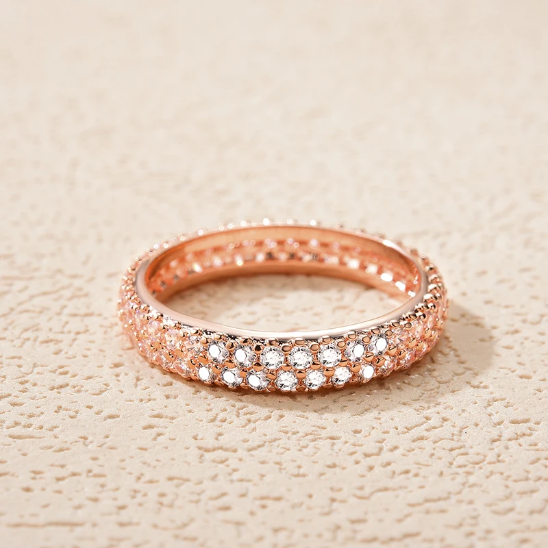 Stylever Luxury Rose Gold Double Row Micro Zircon Rings for Women 925 Sterling Silver Fashion Stackable Ring Engagement Jewelry
Stylever Luxury Rose Gold Double Row Micro Zircon Rings for Women 925 Sterling Silver Fashion Stackable Ring Engagement Jewelry