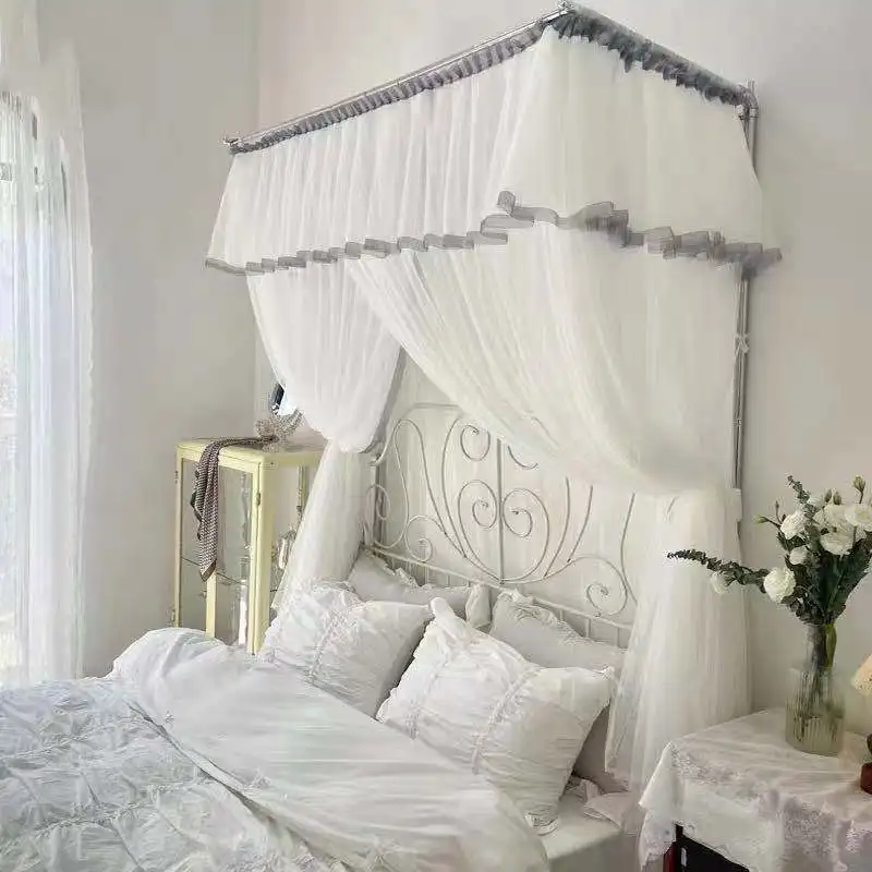 Fishing rod telescopic mosquito net three-door 1.8m bed household encryption and thickening stainless steel white Japanese style
Fishing rod telescopic mosquito net three-door 1.8m bed household encryption and thickening stainless steel white Japanese style