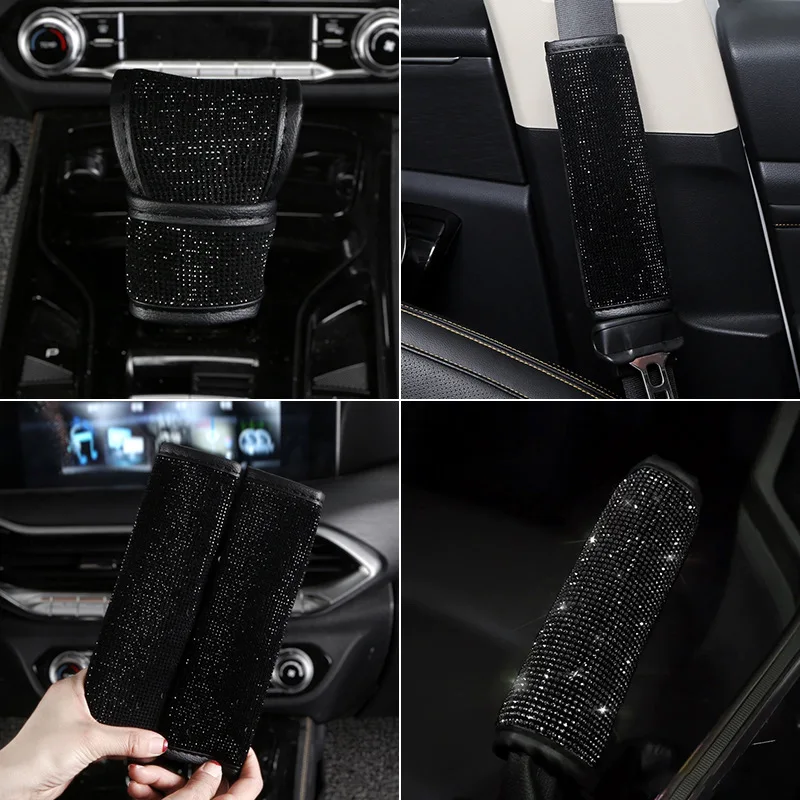 Crystal Car Gear Shift Shoulder Pads Shifter Gear Hand Brake Covers Set with Bing Crystal Rhinestone Car Interior Accessories
Crystal Car Gear Shift Shoulder Pads Shifter Gear Hand Brake Covers Set with Bing Crystal Rhinestone Car Interior Accessories