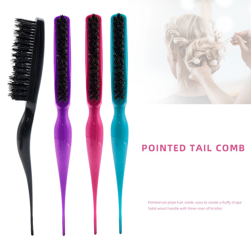 Plastic Handle Boar Bristle Beard Brush Comb Pointed Tail Brush Salon Home Hairdressing Supplies Styling Comb Hair Accessories
Plastic Handle Boar Bristle Beard Brush Comb Pointed Tail Brush Salon Home Hairdressing Supplies Styling Comb Hair Accessories