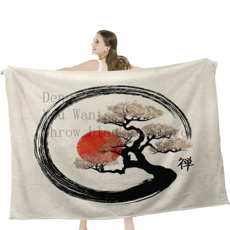 Enso Circle and Bonsai Tree on Canvas Throw Blankets Soft Velvet Blanket Travel Bedding Blanket
Enso Circle and Bonsai Tree on Canvas Throw Blankets Soft Velvet Blanket Travel Bedding Blanket