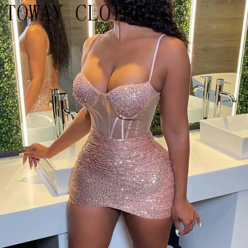 Dress For Women 2022 Women Sleeveless Bling Bling Low Cut Skinny Sling Dress Contrast Mesh Bodycon Cami Sequin Bodycon Dress
Dress For Women 2022 Women Sleeveless Bling Bling Low Cut Skinny Sling Dress Contrast Mesh Bodycon Cami Sequin Bodycon Dress