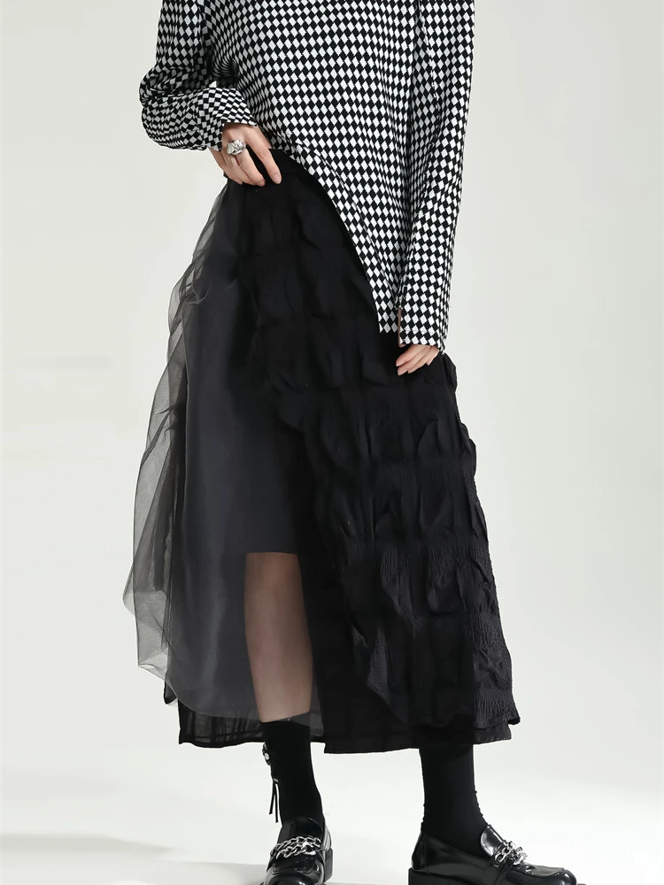 Black Half Skirt Women's Colorful Heavy Splicing Mesh Pleated A Line Half Skirt Sweet and Spicy Style Fashion Street Wear
Black Half Skirt Women's Colorful Heavy Splicing Mesh Pleated A Line Half Skirt Sweet and Spicy Style Fashion Street Wear