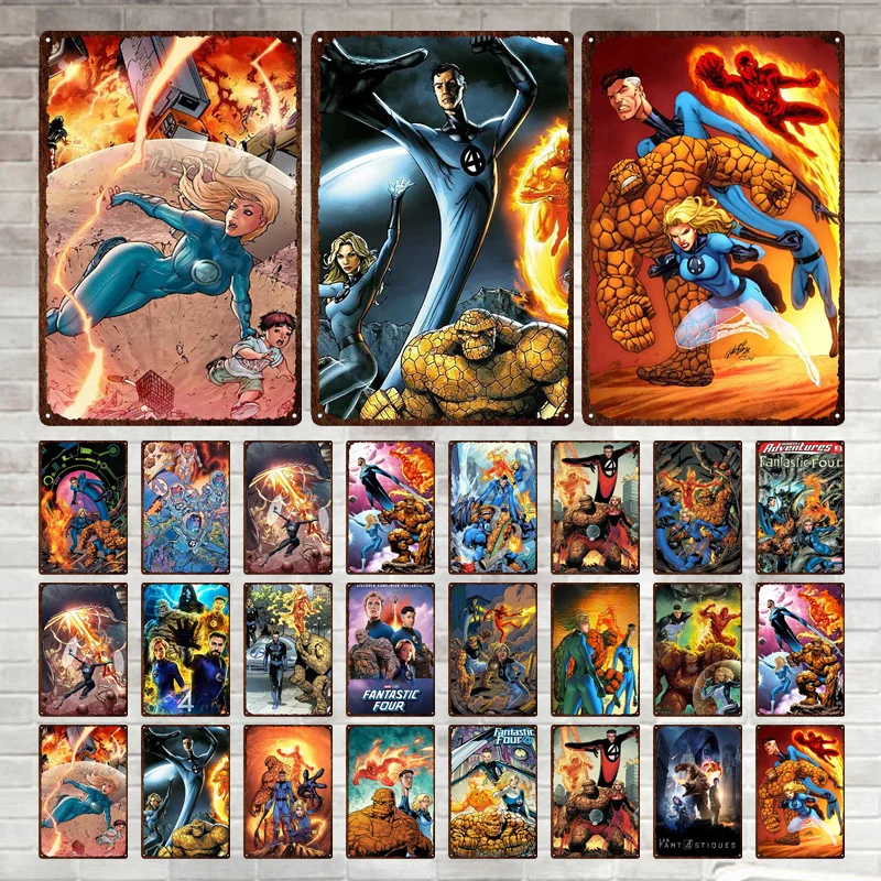 Marvel Classic Movie Fantastic Four Metal Tin Sign Poster Vintage Metal Plate Tin Sign Plaque Man Cave for Bedroom Home Decor
Marvel Classic Movie Fantastic Four Metal Tin Sign Poster Vintage Metal Plate Tin Sign Plaque Man Cave for Bedroom Home Decor