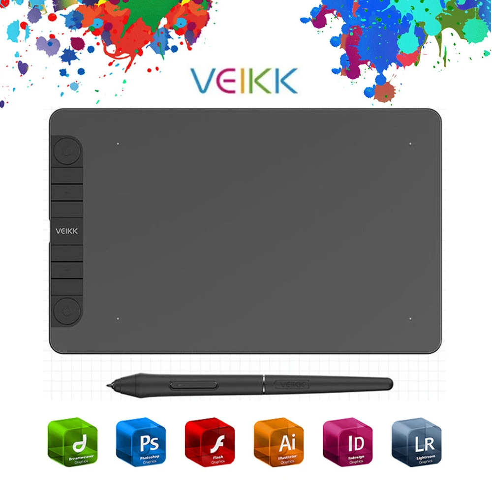 VEIKK VK1060Pro 10x6 inch Graphics Tablet Animation Drawing Board 8192 pressure attery-Free Pen For OSU game Online Education
VEIKK VK1060Pro 10x6 inch Graphics Tablet Animation Drawing Board 8192 pressure attery-Free Pen For OSU game Online Education