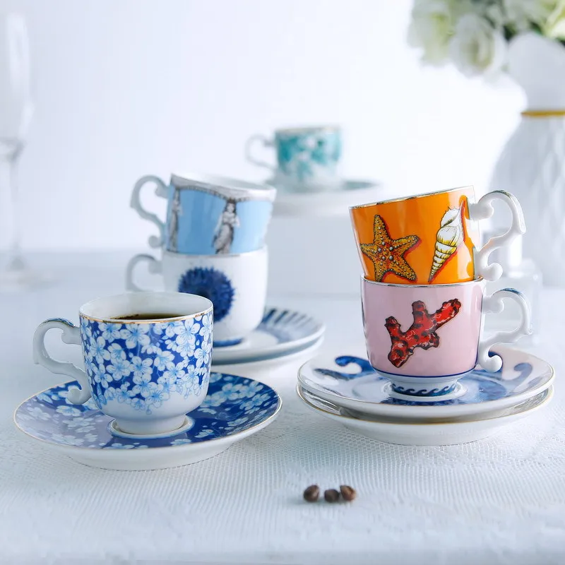 Light Luxury Coffee Cup and Plate Set of Six Pieces Italian Espresso Small Ceramic Cup Afternoon Camellia Tea Cup
Light Luxury Coffee Cup and Plate Set of Six Pieces Italian Espresso Small Ceramic Cup Afternoon Camellia Tea Cup