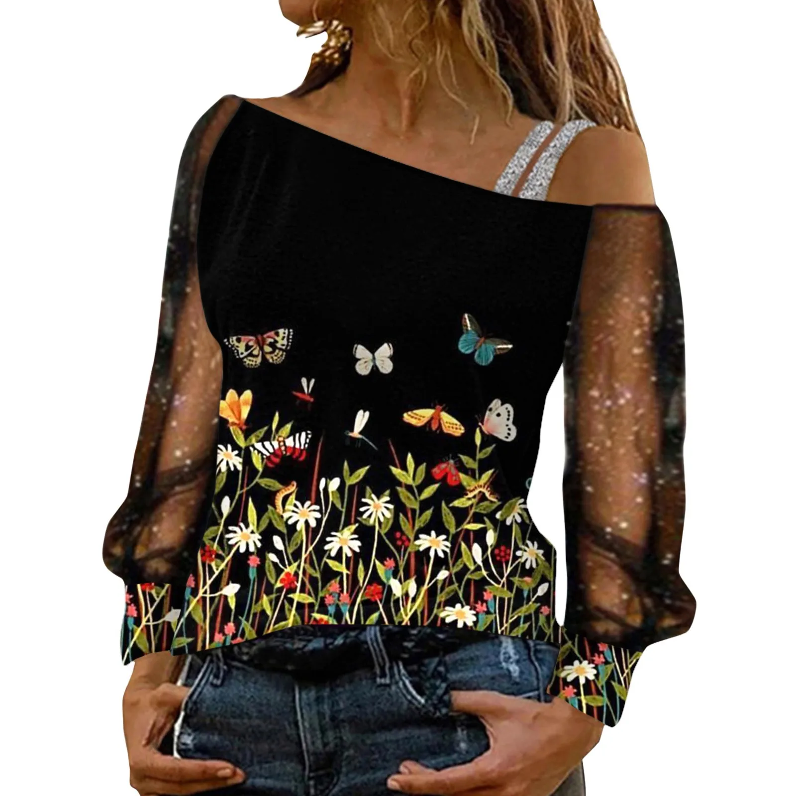Womens V Neck Dress Tops Women Fashion Casual Sequin Print Off Shoulder Mesh Long Sleeve Long Sleeve Cotton Shirts for Women
Womens V Neck Dress Tops Women Fashion Casual Sequin Print Off Shoulder Mesh Long Sleeve Long Sleeve Cotton Shirts for Women