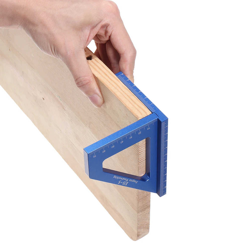 ES-5 Aluminum Alloy Multifunction Woodworking Scribing Ruler 3D Miter Angle Marking T Ruler Square Layout 45/90 Degree Measuring
ES-5 Aluminum Alloy Multifunction Woodworking Scribing Ruler 3D Miter Angle Marking T Ruler Square Layout 45/90 Degree Measuring