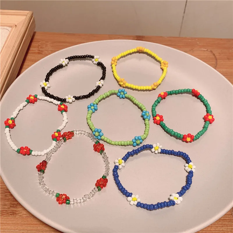 New Trendy Flowers Daisy Beads Bracelets Colorful Beaded Handmade Bracelets for Women Jewelry
New Trendy Flowers Daisy Beads Bracelets Colorful Beaded Handmade Bracelets for Women Jewelry