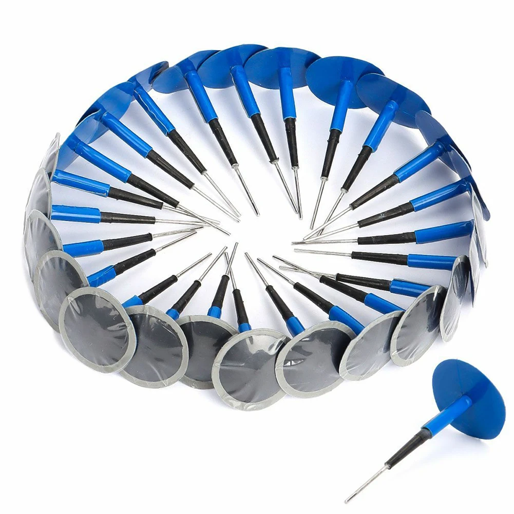 Tyre Plug Patch 24 Pcs/1 Set 3.6cm/1.42in Blue High Temperature Metal Natural Rubber Universal Wear Resistance
Tyre Plug Patch 24 Pcs/1 Set 3.6cm/1.42in Blue High Temperature Metal Natural Rubber Universal Wear Resistance