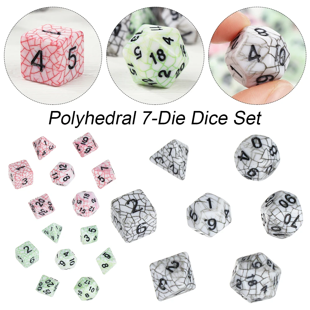 7Pcs/Set New 7-Die Dice Set Game Dice For TRPG DND Accessories D4 D6 D8 D10 D12 D20 Dice For Board Card Game Math Games
7Pcs/Set New 7-Die Dice Set Game Dice For TRPG DND Accessories D4 D6 D8 D10 D12 D20 Dice For Board Card Game Math Games