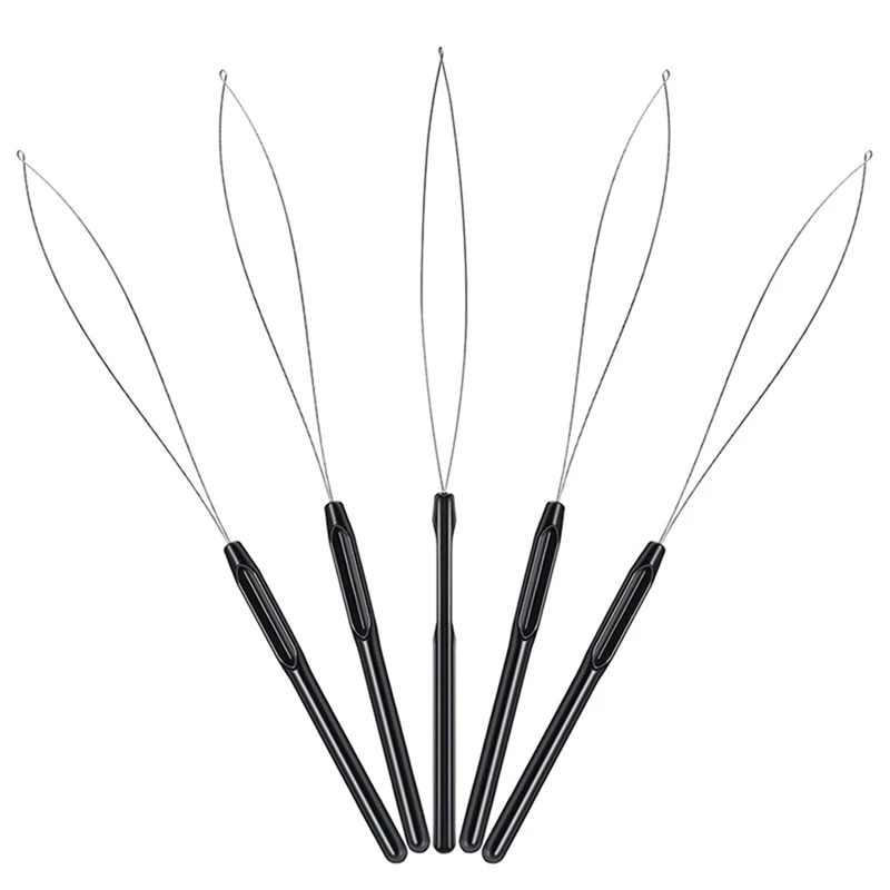 30Pcs Hair Extension Loop Threader Hook Tool And Bead Tool Black Loop Threader For Hair Extension Or Feather Extender
30Pcs Hair Extension Loop Threader Hook Tool And Bead Tool Black Loop Threader For Hair Extension Or Feather Extender