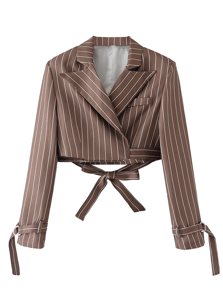 YENKYE 2022 Fashion Women Striped Cropped Blazer Coat With Slash Vintage Long Sleeve Female Short Outerwear
YENKYE 2022 Fashion Women Striped Cropped Blazer Coat With Slash Vintage Long Sleeve Female Short Outerwear