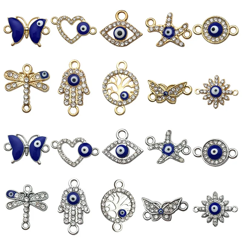 20 Devil's Eye Pendant Butterfly Starfish Double Hole Connection Diy Toy Bracelet Necklace Pendant Accessories
20 Devil's Eye Pendant Butterfly Starfish Double Hole Connection Diy Toy Bracelet Necklace Pendant Accessories