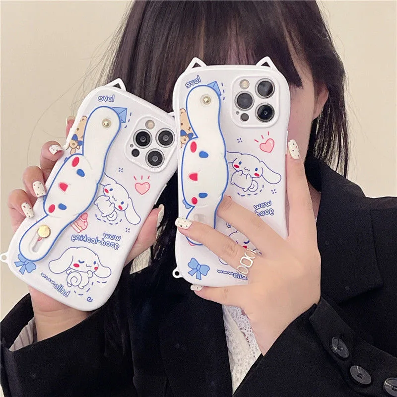 Sanrio Cartoon Cinnamoroll With Wrist Strap Phone Case For Iphone 11 12 13 Pro Max X Xs Xr 6 7 8 Plus SE 2020 Shockproof Cover
Sanrio Cartoon Cinnamoroll With Wrist Strap Phone Case For Iphone 11 12 13 Pro Max X Xs Xr 6 7 8 Plus SE 2020 Shockproof Cover