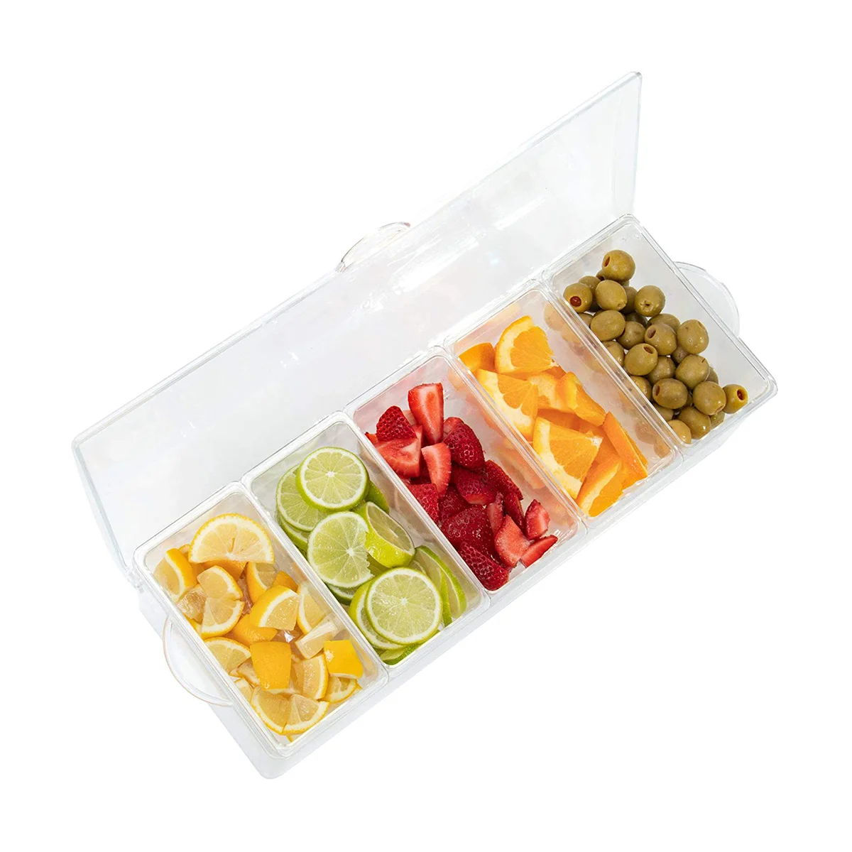 Refrigerated Condiment Plate Picnic -Keeping Ice Box Five-Grid Split Fruit Plate Seasoning Plate
Refrigerated Condiment Plate Picnic -Keeping Ice Box Five-Grid Split Fruit Plate Seasoning Plate