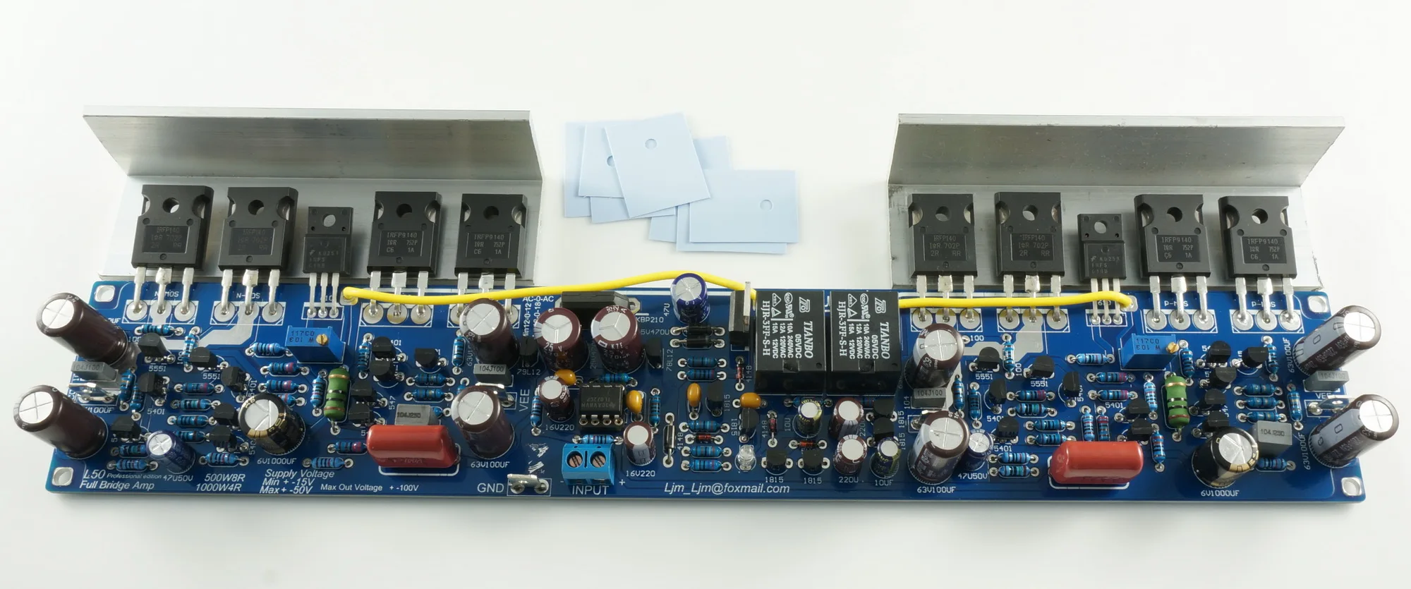 

LJM L50 500W 8hms Full Bridge Mono Front and Rear Stage Combined Power Amplifier AMP Board Professional edition