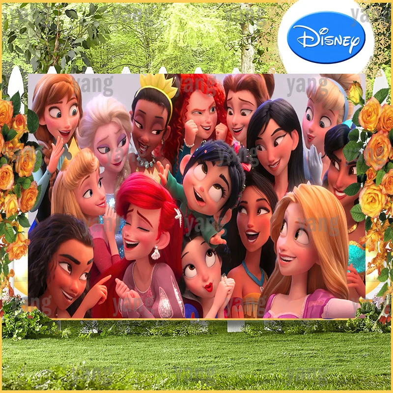 Lovely Disney Tiana Beauty and the Beast Ariel Elsa Anna Olaf Princess Happy Baby Birthday Party Backdrop Backgrounds Decoration
Lovely Disney Tiana Beauty and the Beast Ariel Elsa Anna Olaf Princess Happy Baby Birthday Party Backdrop Backgrounds Decoration