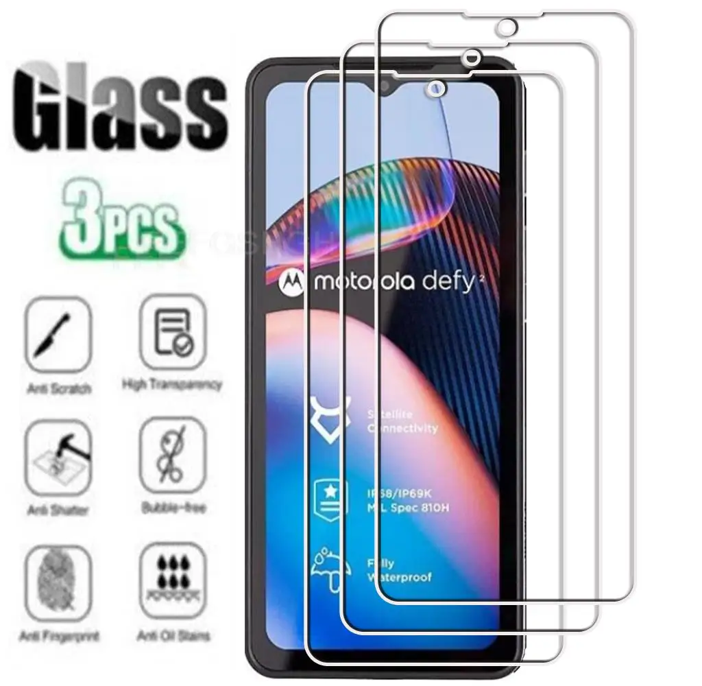 

Tempered Glass Protective On For Motorola Defy 2 6.58" Moto Defy2 MotorolaDefy2 BM1S1B Screen Protector SmartPhone Cover Film