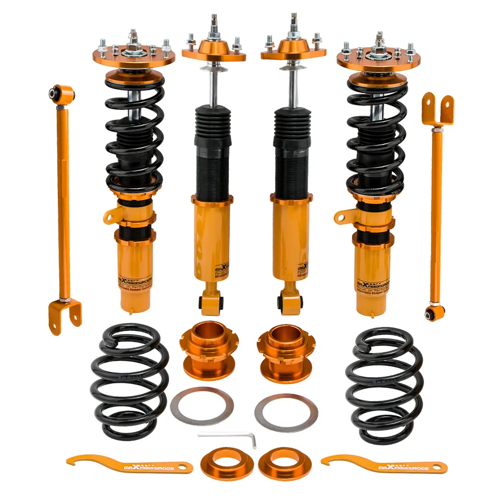 Подвеска Coilover, амортизационная стойка и рычаги управления для BMW E46 320i 323i, регулируемая пружинная подвеска
Подвеска Coilover, амортизационная стойка и рычаги управления для BMW E46 320i 323i, регулируемая пружинная подвеска