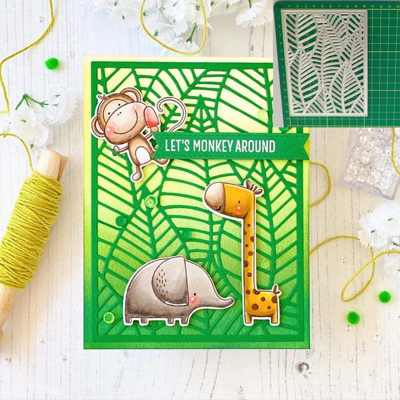 Leaf background frame Metal cutting dies stencils for DIY Scrapbooking/photo album Decorative Embossing DIY Paper Cards 
Leaf background frame Metal cutting dies stencils for DIY Scrapbooking/photo album Decorative Embossing DIY Paper Cards