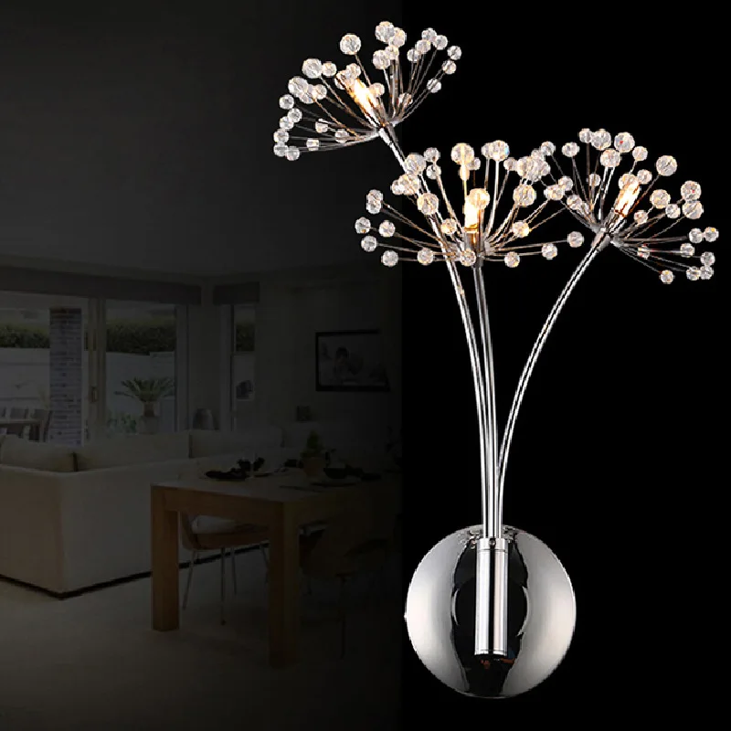 Modern Simple and Light Luxury Crystal Dandelion Wall Lamp Living Room Background Wall Aisle Bedroom Aisle Bedside Lamp
Modern Simple and Light Luxury Crystal Dandelion Wall Lamp Living Room Background Wall Aisle Bedroom Aisle Bedside Lamp