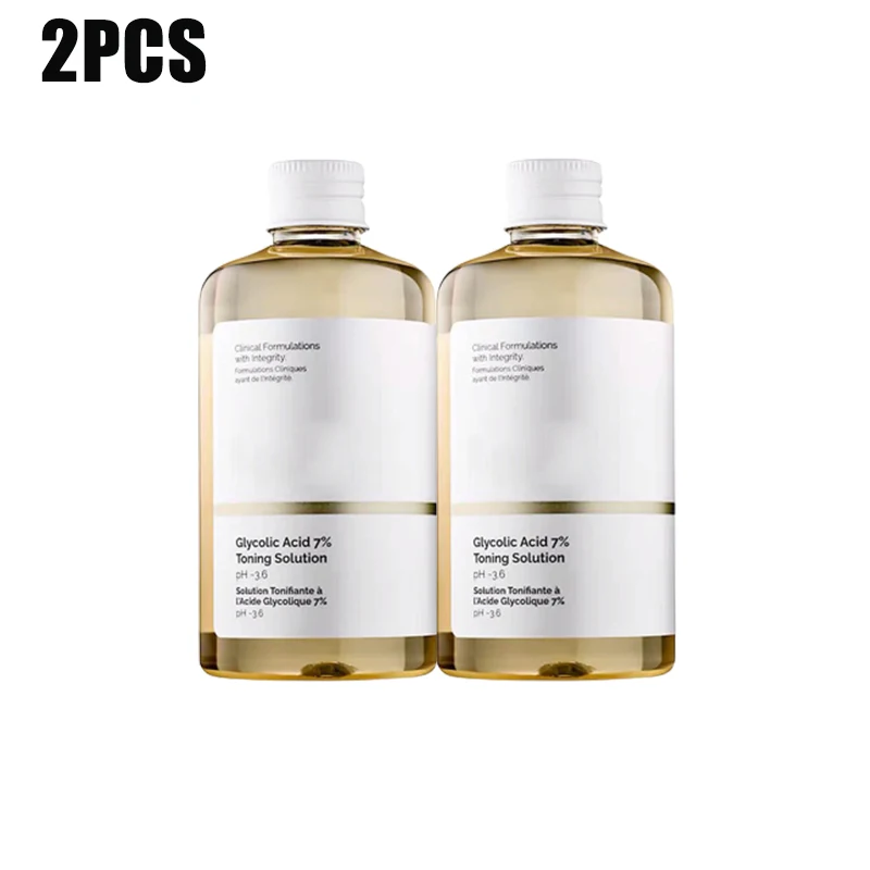 

2PCS Glycolic Acid 7% Toning Solution PH 3.6 Lackluster Toner Gentle Exfoliation Clear Skin Tone Improve Skin Texture