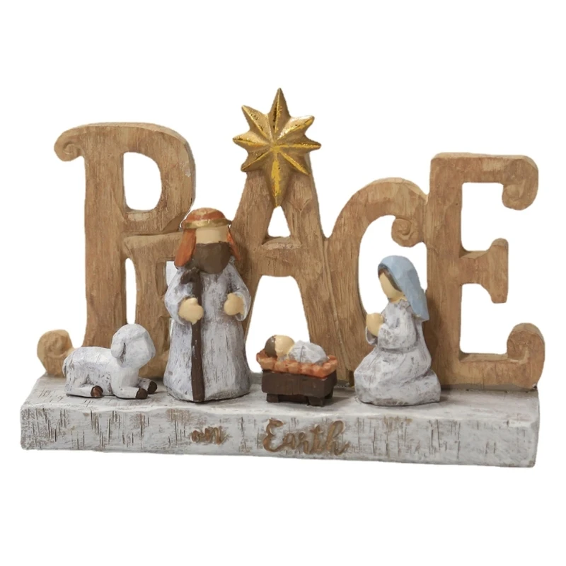 Peace Christ Nativity Statue Scene Set Resin Manger Ornament Crafts 
Peace Christ Nativity Statue Scene Set Resin Manger Ornament Crafts
