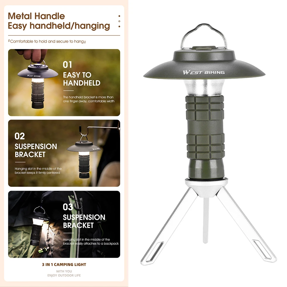 Portable LED Camping Light with Magnetic Base USB Rechargeable 3 Lighting Modes Outdoor Camping Tent Lantern Emergency Light
Portable LED Camping Light with Magnetic Base USB Rechargeable 3 Lighting Modes Outdoor Camping Tent Lantern Emergency Light
