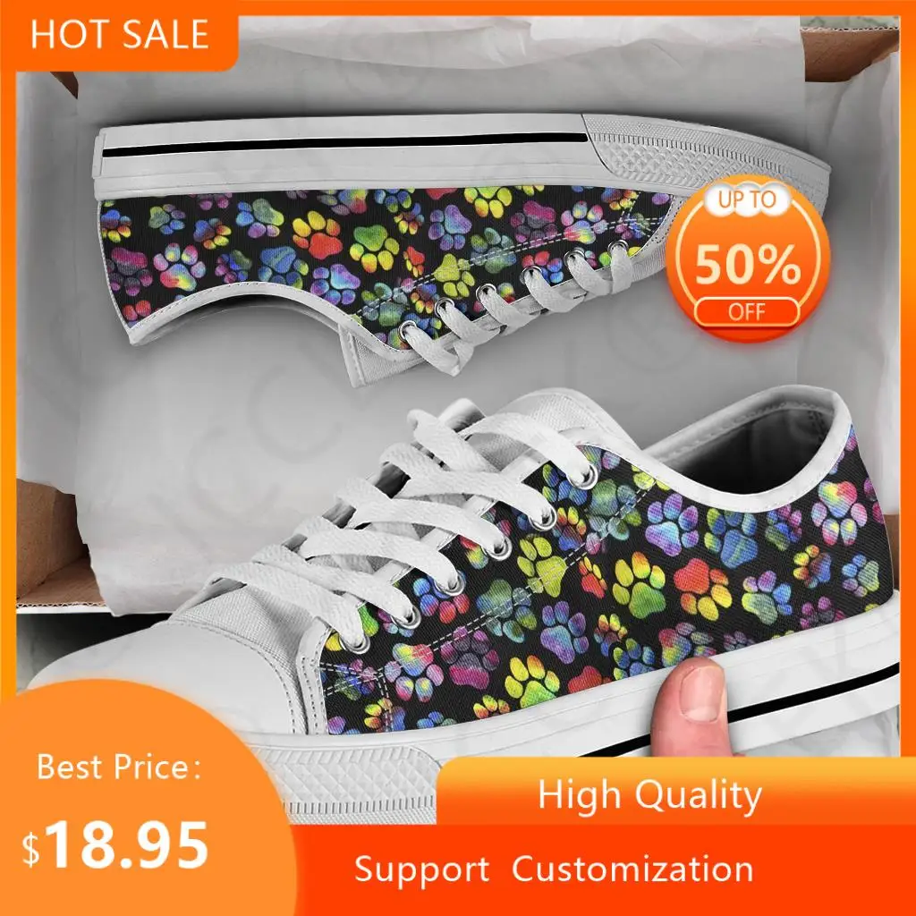 Hot Popular Rainbow Color Dog Paw Print Lightweight Lace-up Espadrilles Spring Outdoor Mens Womens Casual Shoes Walking Shoe
Hot Popular Rainbow Color Dog Paw Print Lightweight Lace-up Espadrilles Spring Outdoor Mens Womens Casual Shoes Walking Shoe