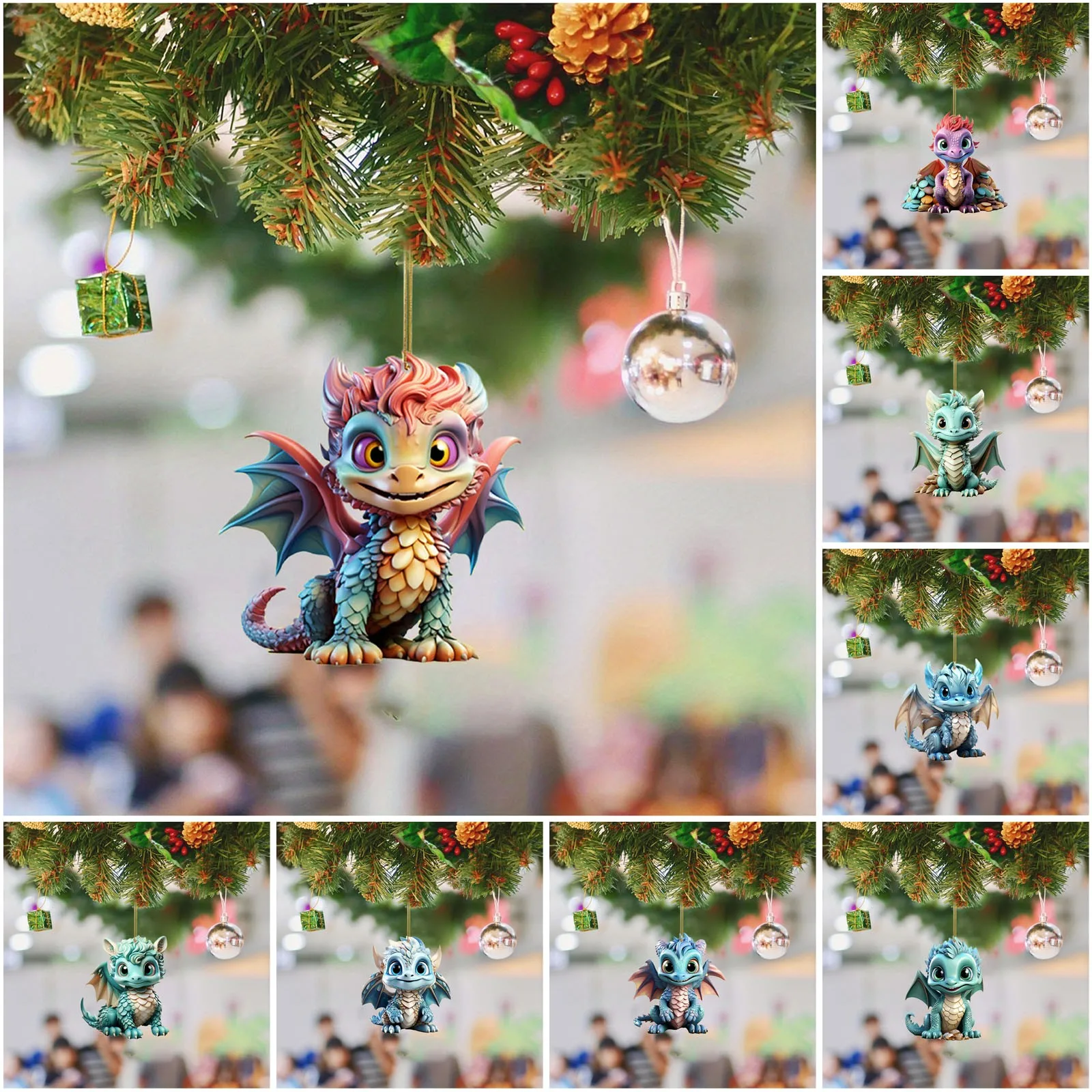 2d Adorable Flying Dragon Baby Christmas Ornament Unique Shape And Charming Design Festive Atmosphere Christmas Tree Pendant
2d Adorable Flying Dragon Baby Christmas Ornament Unique Shape And Charming Design Festive Atmosphere Christmas Tree Pendant